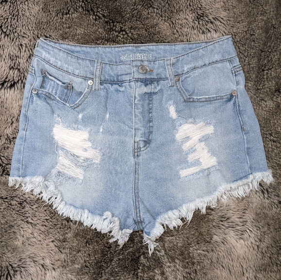 wild fable Pants - Wild Fable High Rise Distressed Denim Shorts